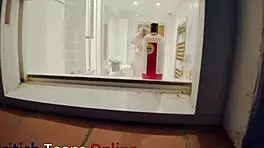 you peek at your neighbor's wet shower display