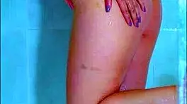 college student shower time reveals wet thong