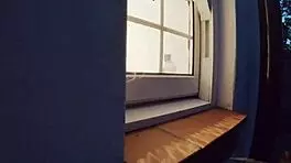 you peek at your neighbor's wet shower display