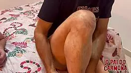 Old Brazilians passionately fuck young with big asses