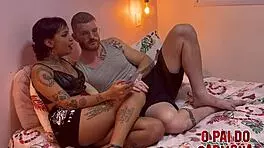 Old Brazilians passionately fuck young with big asses