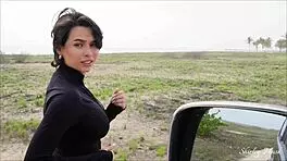 Busty Milf Craves Hard Fucking In The Car For A Big Pearl Necklace Cumshot