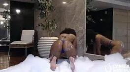 Teen Brunette Latina Amateur Sexy Dances Completely Naked In Hotel Bathtub Close-Up Big Ass