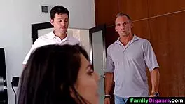 Familyorgasm - Topless Stepdaughters Mock Their Green Step Fathers!