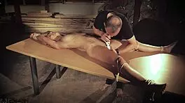 hot blonde in submission gets spanked and punished as a naughty bdsm slave