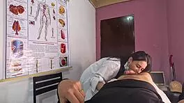 Oh wow, unexpected hard-on pops up in front of the hot nurse 😏