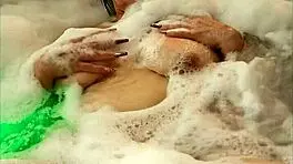 Hot latina milf licks in jacuzzi