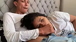 Perverted guy shoves cock in my mouth until he cums