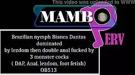 Brazilian nymph dominated then double anal fucked