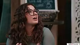 Busty Shemale Emma Rose Bangs Her College GF In Public Cafe!