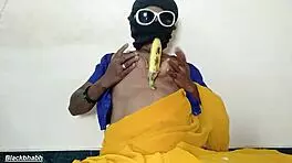 South Mallu Woman with Big Banana