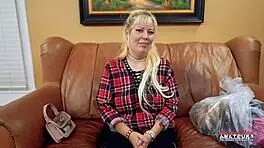 Busty Kinky Blonde Nikki J Masturbates And Sucks A Hard Dick To Get Banged