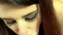 Sexy librarian passionately strokes big cock in secret library