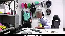 petite tattooed latina teen shoplifter, you agree to sex with huge dick mall cop?