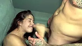 Petite coed wants threesome with huge cocks 😏