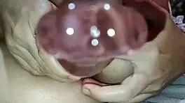 petite teen girl playing with dildo and squirting at home