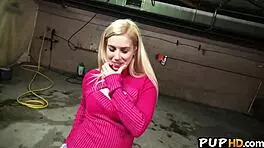 Gorgeous Blonde Teen Fucked Outdoors