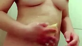 Hot Young 18+ Woman With Small Tits Bathing In Shower Getting Waxed