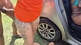 Took friends to woods for wild fucking and creampies 😏