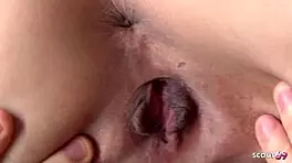 Nymphomaniac Japanese Step-Mom Seduce Boy To Give Her His Sperm After Caught Her Sniff His Shorts And Masturbate.