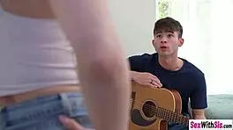 Tiny blonde Demi Hawks sucks and fucks big cock in rough hardcore scene