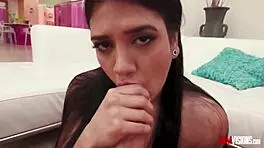 Petite latina alice thunder gets her tiny pussy fucked.