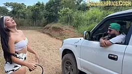 after exercising i end up in my neighbors car fucking