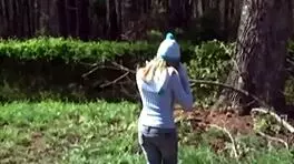 My cute neighbor strips and teases her slim body while masturbating her pussy