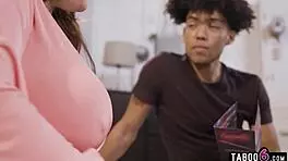 Huge Boobs Milf Stepmom Natasha Nice Fucks Her Young Black Stepson