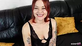 German Redhead Goth Teen Lizzy Rose Seduces For No Condom Casting Fuck