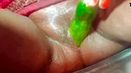 hey, check out this indian housewife getting fucked by a cucumber on the ranch! 🍆