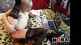 Nora Barcelona teases her pussy on webcam
