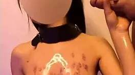 Master drips hot wax on sub's body in intense roleplay 😈🔥