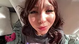 tiny asian cutie screams orgasm on huge cock indoors