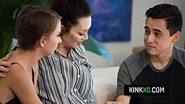 macy meadows and rayveness in wild threesome outdoor fuck