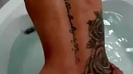 prostitute slurps sloppy blowjob then rides cock in motel hydromassage