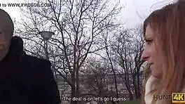 i covered that redhead's belly in cum after cash fuck