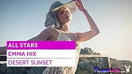 petite blonde emma hix poses nude as sun dips low