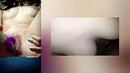 Skinny Tattooed Babe Fingers Pussy Wild with Vibrator Solo
