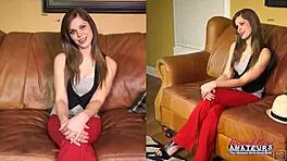 GREEN-EYED LIVIA DEEPTHROATS JUICY COCK AND SWALLOWS EVERY DROP!