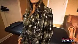 GREEN-EYED LIVIA DEEPTHROATS JUICY COCK AND SWALLOWS EVERY DROP!