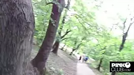 pov christian clay captures exhibitionist misha maver flashing big tits forest