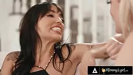 Charlotte Stokely And Vanessa Sky Share Dirty Panties. Petite Milfs Scissor In Dorm Frenzy