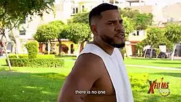 Muscular trainer pounds young latina in hardcore fuck