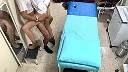 Married Argentinian nurse stays late for secret cam perfect body fingering