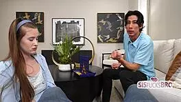 Bet turns into wild bed threesome pounding with hot young pussy