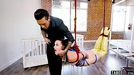 danni rivers bound tight for rough colorful bondage ravage