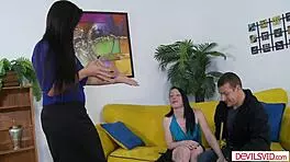 petite girl masturbates watching milf deepthroat boyfriend