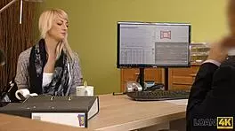 loan4k blonde czech babe aces pleasurable office pov casting blowjob