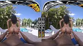 Petite Babe Enters Lush Garden for Big Black Cock Cum Fantasy